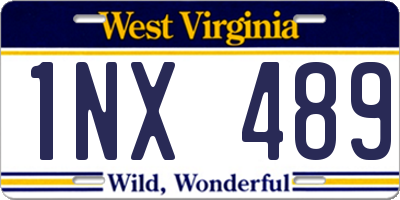 WV license plate 1NX489