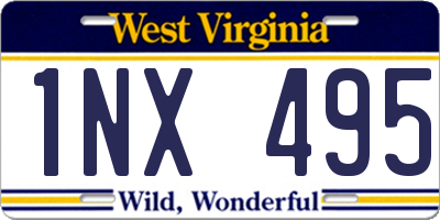 WV license plate 1NX495