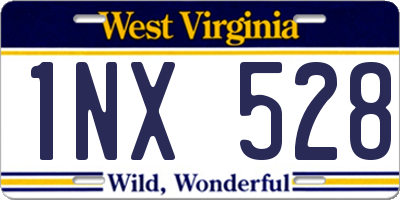 WV license plate 1NX528