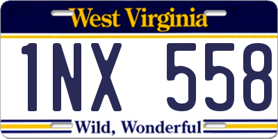 WV license plate 1NX558