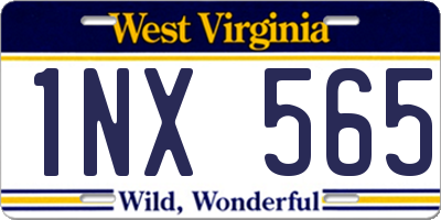 WV license plate 1NX565