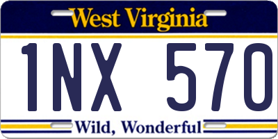 WV license plate 1NX570