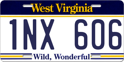 WV license plate 1NX606