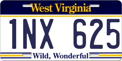 WV license plate 1NX625