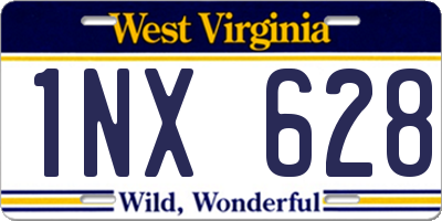WV license plate 1NX628