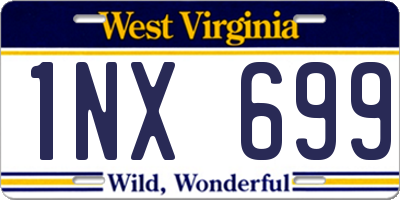 WV license plate 1NX699
