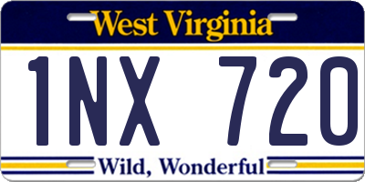 WV license plate 1NX720