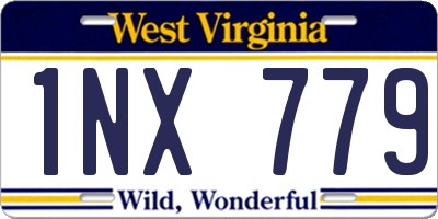 WV license plate 1NX779