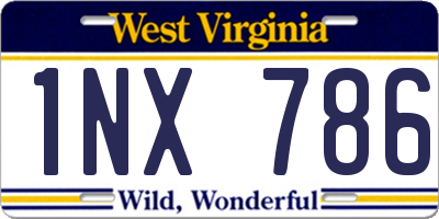 WV license plate 1NX786
