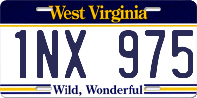 WV license plate 1NX975