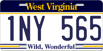 WV license plate 1NY565