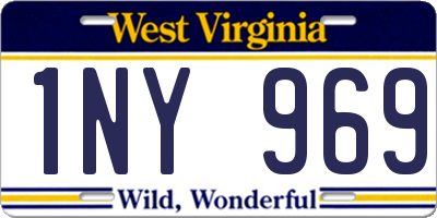 WV license plate 1NY969