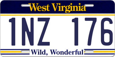 WV license plate 1NZ176