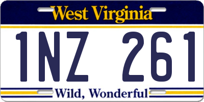 WV license plate 1NZ261