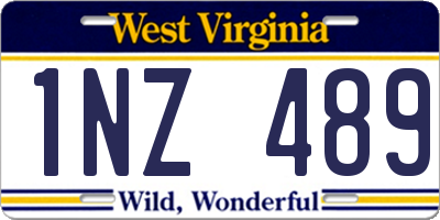 WV license plate 1NZ489