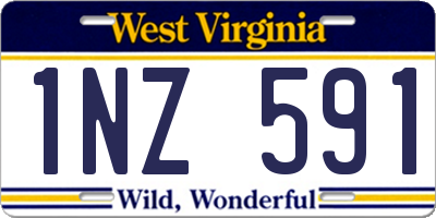WV license plate 1NZ591