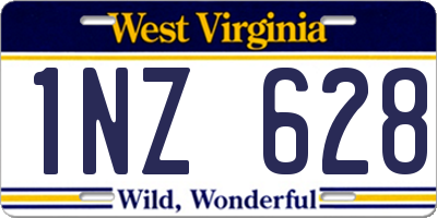WV license plate 1NZ628