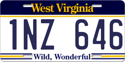 WV license plate 1NZ646