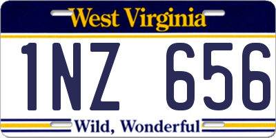 WV license plate 1NZ656