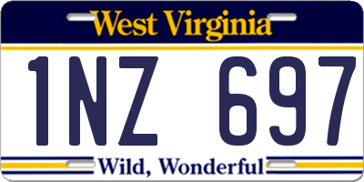 WV license plate 1NZ697