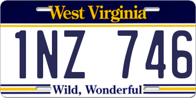 WV license plate 1NZ746