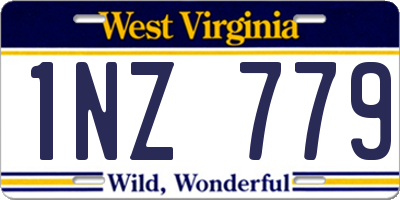 WV license plate 1NZ779