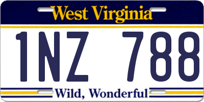 WV license plate 1NZ788