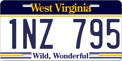 WV license plate 1NZ795
