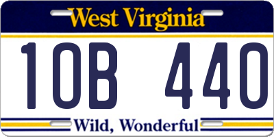 WV license plate 1OB440