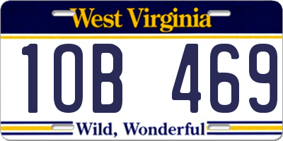 WV license plate 1OB469