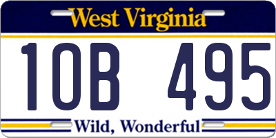 WV license plate 1OB495
