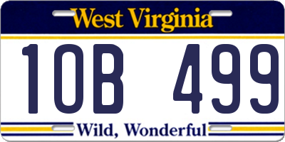 WV license plate 1OB499