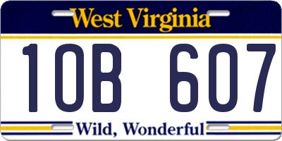 WV license plate 1OB607