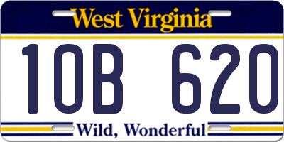 WV license plate 1OB620