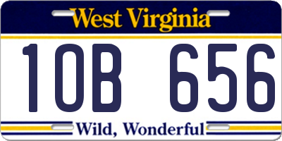 WV license plate 1OB656