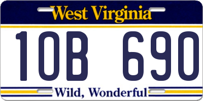 WV license plate 1OB690