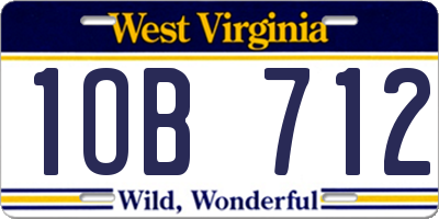 WV license plate 1OB712