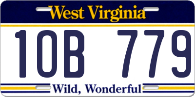 WV license plate 1OB779