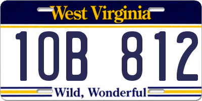 WV license plate 1OB812