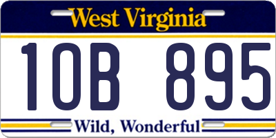 WV license plate 1OB895