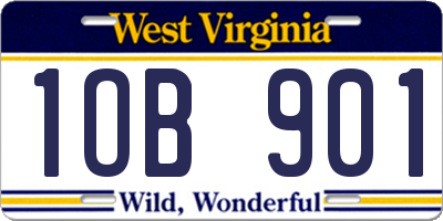 WV license plate 1OB901