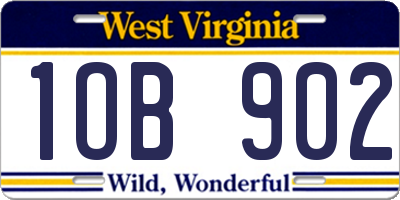 WV license plate 1OB902