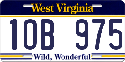 WV license plate 1OB975