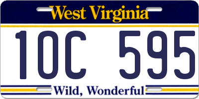 WV license plate 1OC595