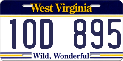 WV license plate 1OD895