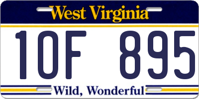 WV license plate 1OF895