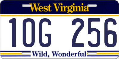 WV license plate 1OG256