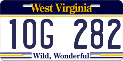 WV license plate 1OG282