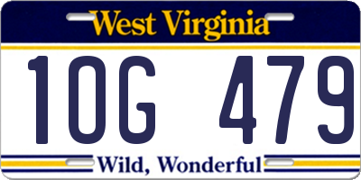 WV license plate 1OG479
