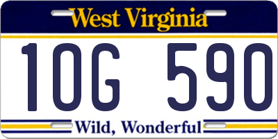 WV license plate 1OG590